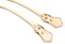 18.8" byhands 100% Genuine Leather Ivory Purse Handles/Tote Bag Handles, Gold Style Ring (22-4701)